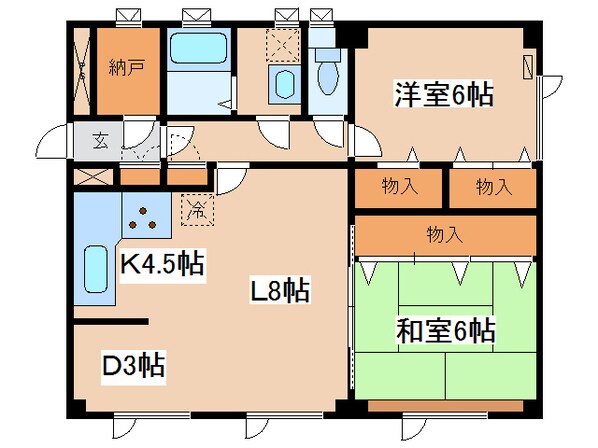 ＶＡＮコーポの物件間取画像